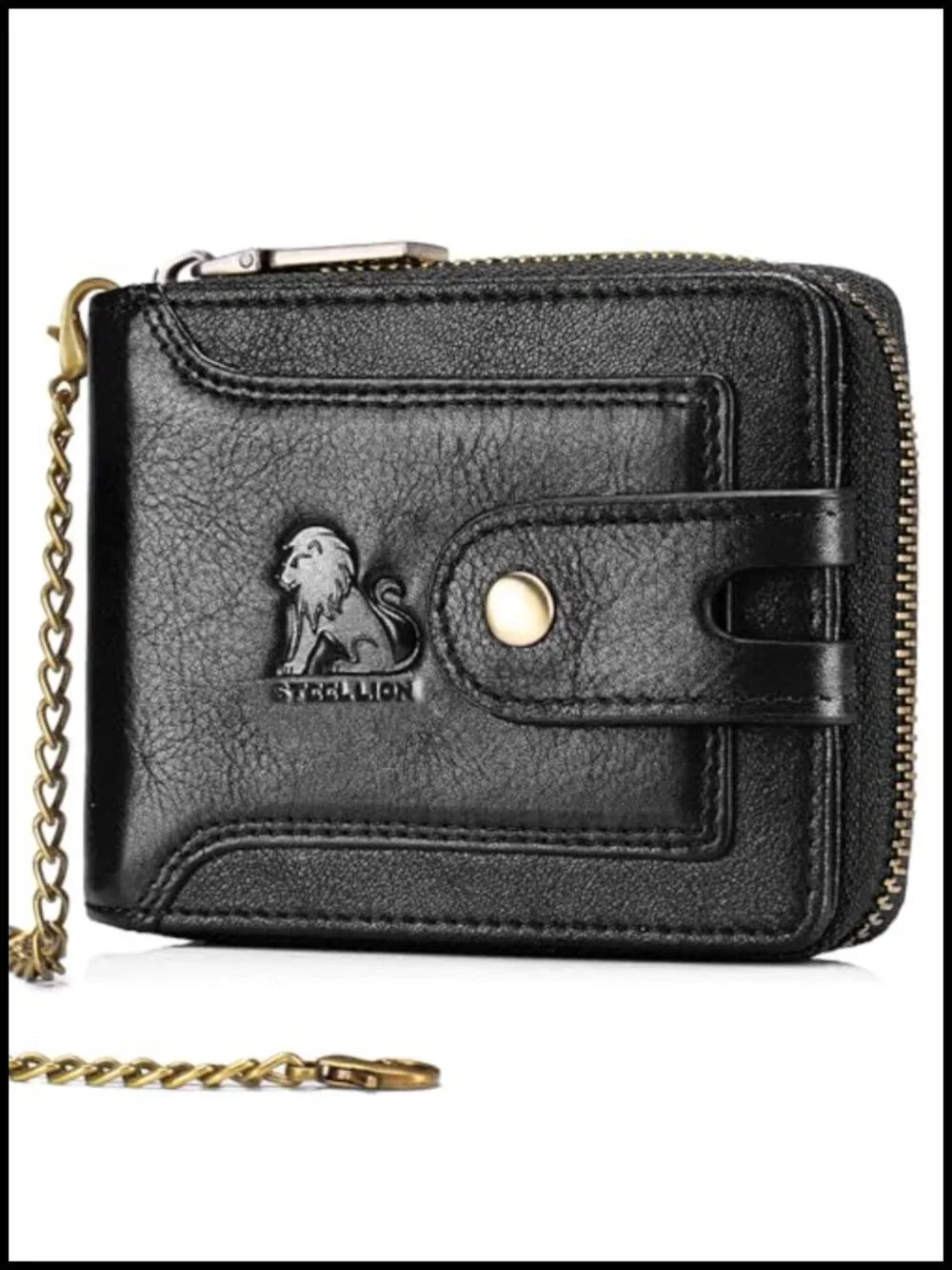 Men's RFID Blocking Bifold Leather Wallet with 15 Card Slots
